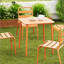 Table d'extérieur carrée imperméable Sera, idéale pour la cour, le balcon et les repas en plein air avec un design américain-941596327