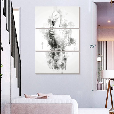 Brampt flamant noir et blanc