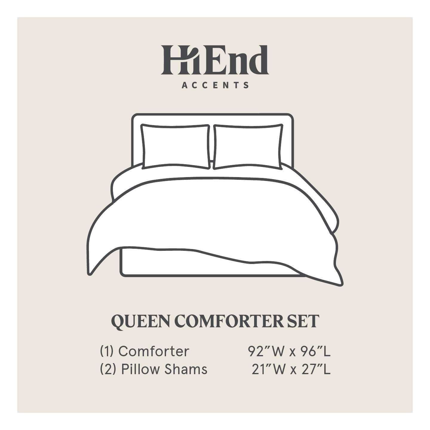 Hera Linen Comforter Set, Queen Comforter + 2 Shams, Navy