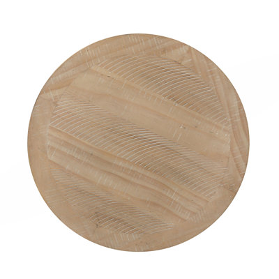 Table d'appoint ronde de style transitionnel avec tablette inférieure