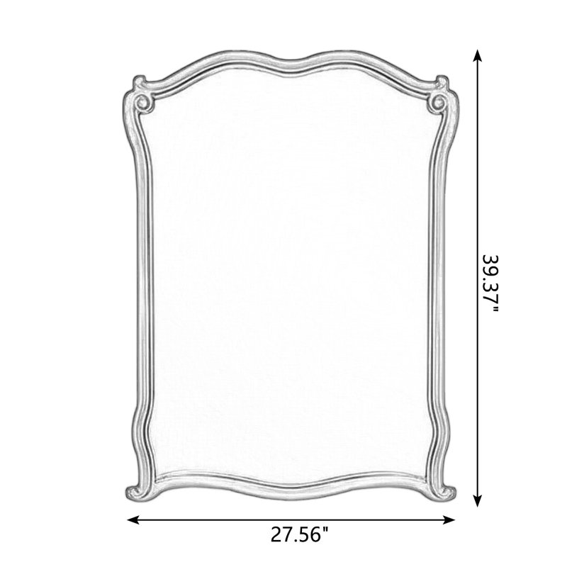 Miroir mural Free, H 39,37 po x L 27,56 po x l 1,38 po