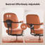 SIHOO L3D Mid Century Office Chair in Faux Leather Ergonomic Computer Chair-699897202-699897203