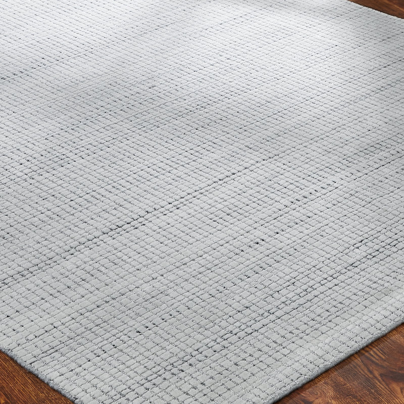 Sharnie Handmade Wool Plaid Area Rug, Rectangle 6' x 9'