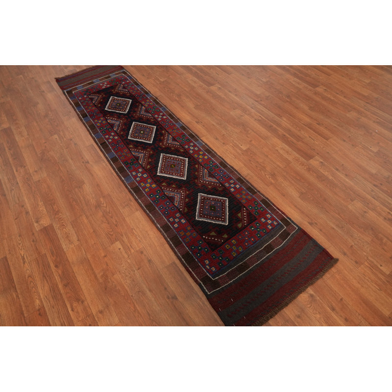 Tribal Wool Traditional Afghan Runner Rug 2x8