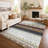 Wymond  Machine Washable Moroccan Area Rug Aztec Geometric Carpet With Non-Slip Backing-111865729