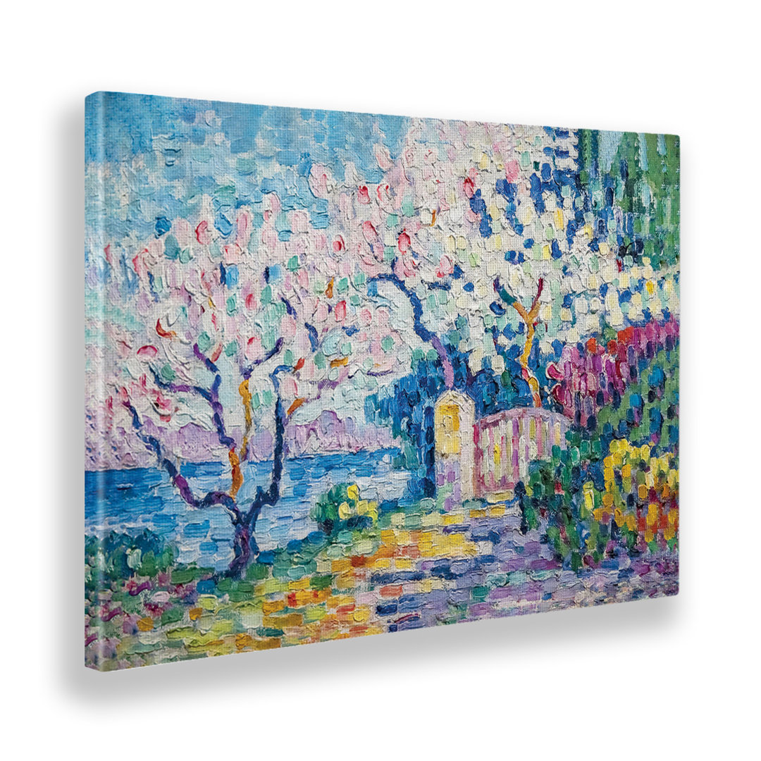 Acrylbild Blühende Mandelbäume von Paul Signac