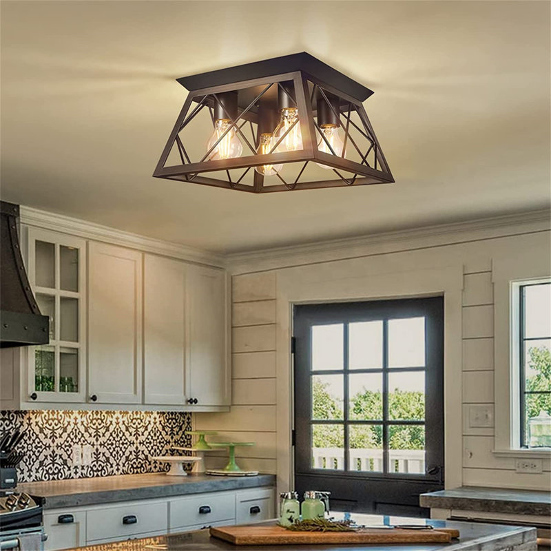 Lopardo Flush Mount, Deep Brown, No