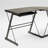 L-Shaped Glass Top Metal Base Computer Desk-1771232076