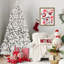 Arbre de Noël enneigé 6 pi avec 350 lumières UL et 35 pommes de pin naturelles - pointes en PVC enneigées, 888 pointes, structure à charnières, support en métal stable, installation facile-1653331966