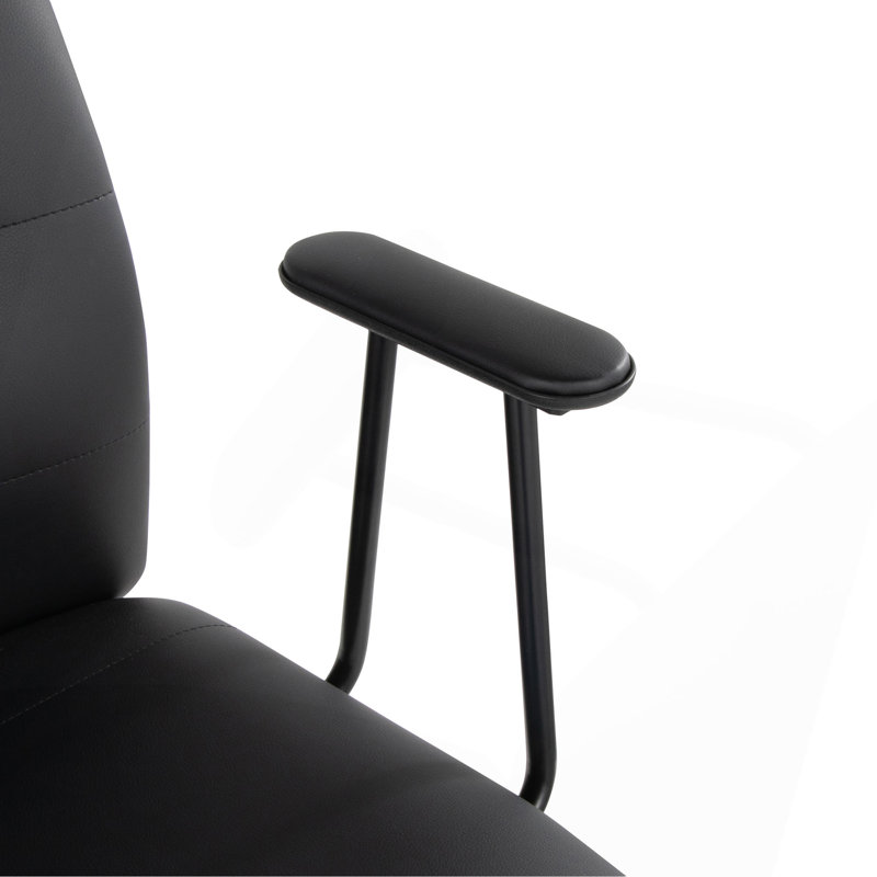 Chaise de bureau en similicuir, Noir