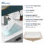 Lavabo de salle de bain rectangulaire encastré en céramique blanche avec trop-plein L 21,5 po x l 15 po Sarlai