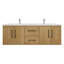 Meuble-lavabo mural 60 po avec double évier en acrylique renforcé Victoria-97880889