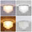 13.8" Capiz Shell Ceiling Light Fixtures,3-Lishts Chrome Boho Flush Mount Ceiling Light For Bedroom, Dressing Room, Dining Room And Entryway-264561767-10736809
