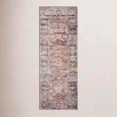Portman Spice Orange Blue Oriental Rug