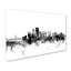 B&w de l’horizon portland oregon, impression sur toile tendue-18235364