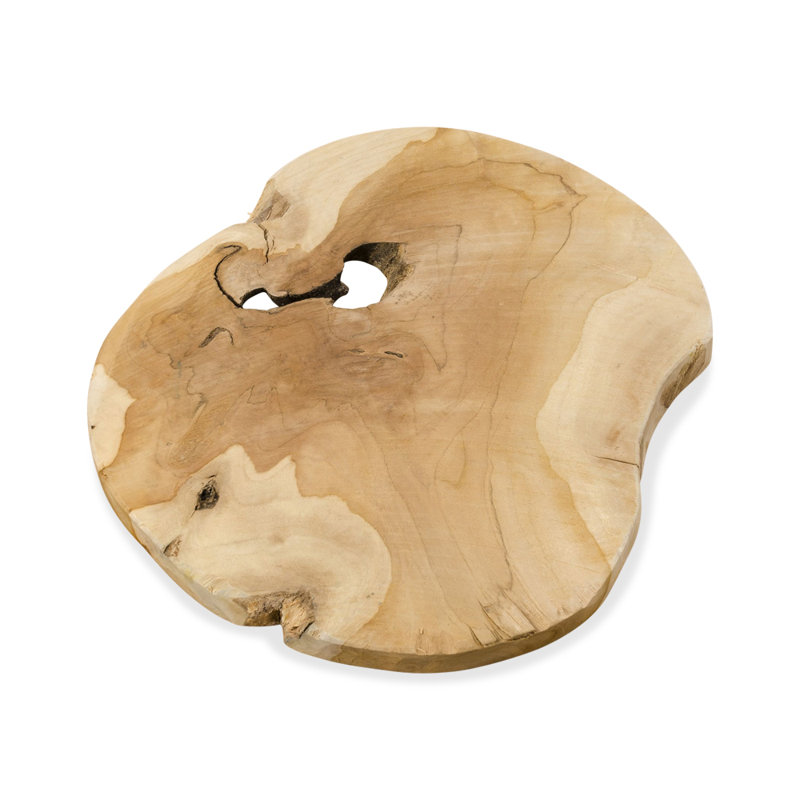 Assiette à découper en bois naturel Maclean