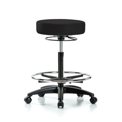 Tabouret pivotant réglable en hauteur à 360 degrés avec anneau de pied PERCH | Hauteur du banc élevé: 24 à 34 po
