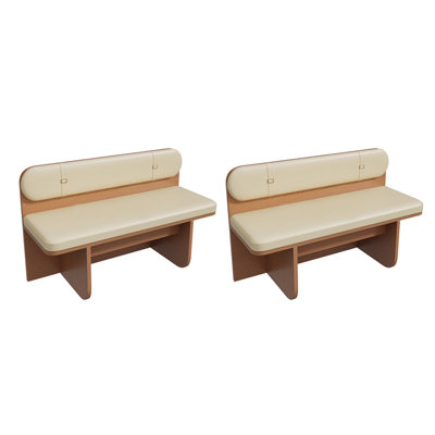 Banc rembourré en similicuir Rayni