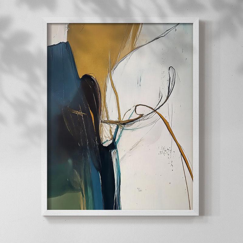 "ABSTRACT Series DCX" par J Paul, Blanc / Blanc, H 15 po x l 12 po