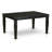 7 Piece Dining Room Table Set Consist of a Rectangle Kitchen Table with Butterfly Leaf and 6 Faux Leather Chairs, Black-123143466