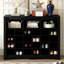 Armoire à chaussures noire avec 24, élégant et polyvalent buffet pour la maison, salon de chambre à coucher de conception moderne-713182855
