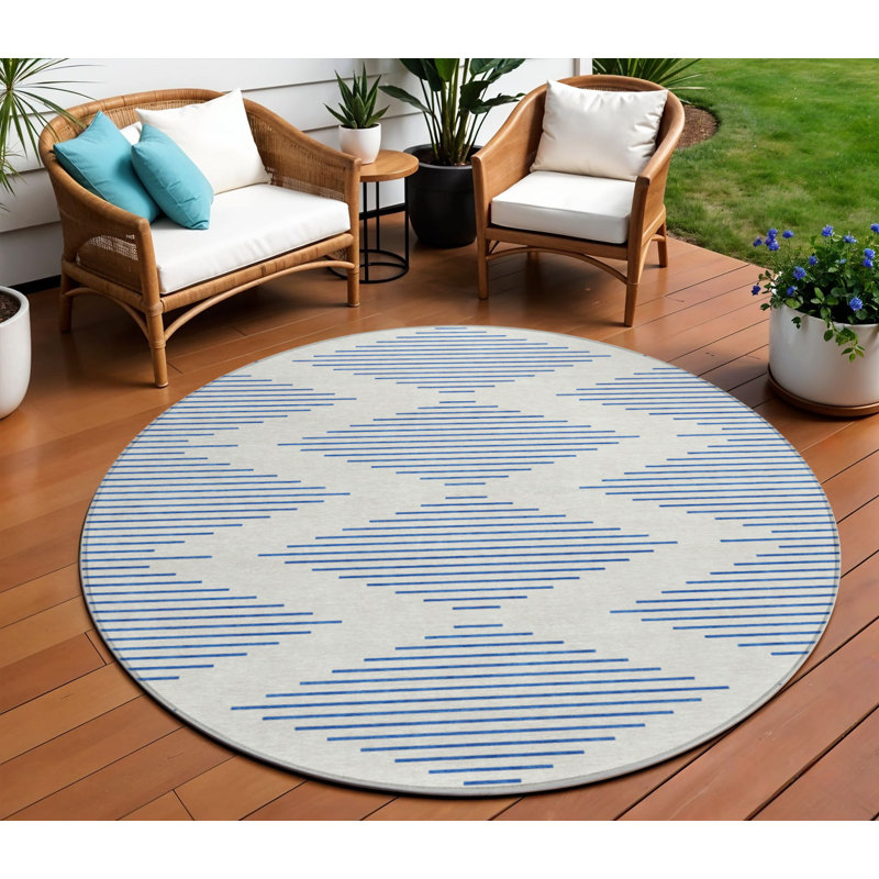 Tapis rond ivoire 8 po