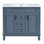 Meuble-lavabo 36 po avec lavabo supérieur, armoire de rangement moderne avec 2 portes à fermeture douce et 2 tiroirs, meuble-lavabo simple-1358197789