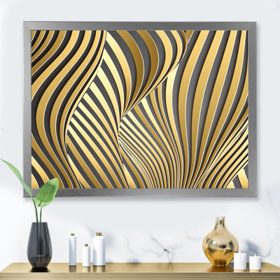 Wavy Luxury Gold Gradients I - peinture sur toile