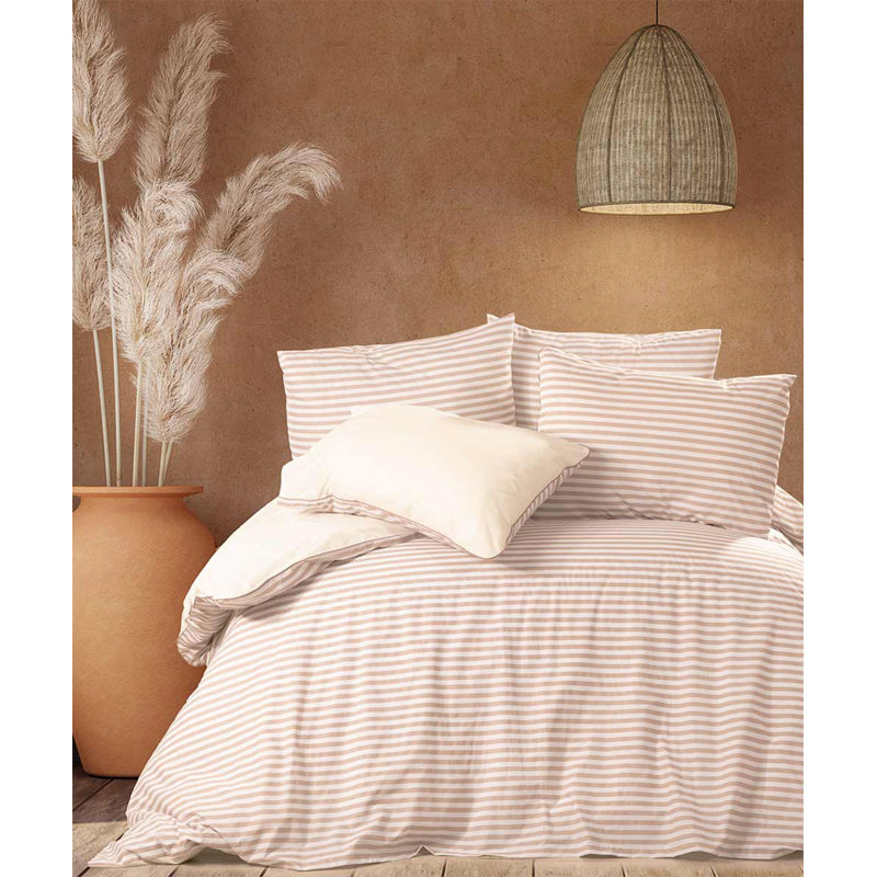 Cotton Duvet Cover, King Duvet Cover + 4 King Shams, Cream