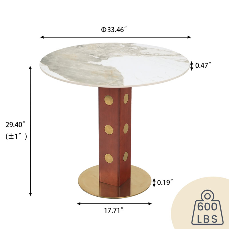 Table de restaurant 33,46 po Modern, Beige