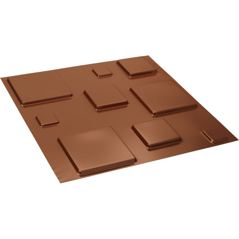 Devon EnduraWall Decorative 3D Wall Panel, Bright Coat Copper