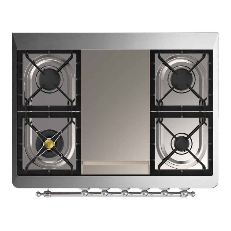 Majestic III Series 36 Inch Dual Fuel Range with 6 Sealed Burners, Griddle, in Emerald Green (Natural Gas, Copper Trim)