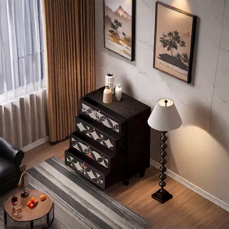 Armoire de rangement à quatre tiroirs avec plateau spacieux