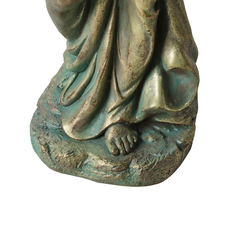 Water Resistant Fiberstone Clay Garden Statue