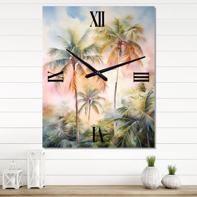 Jelina - Floral Modern Wall Clock