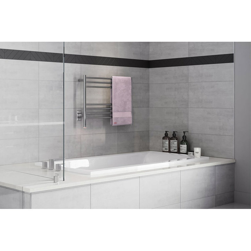 Natural Wall Mounted Towel Rack, Matte Black, 23" H x 20" L x 4.5" D