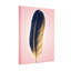 Plantes et fleurs plumes sur fond rose avec des reflets dorés-1551890916