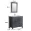 Meuble-lavabo simple 36 po avec plateau en céramique, miroir et robinet en chrome poli Burnet-1215229192-1215229195
