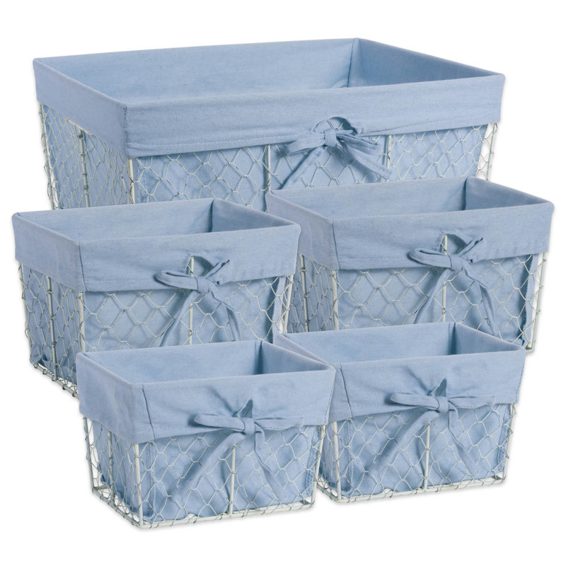 Ensemble de paniers en tissu 5 pièces Colgate, Denim antique
