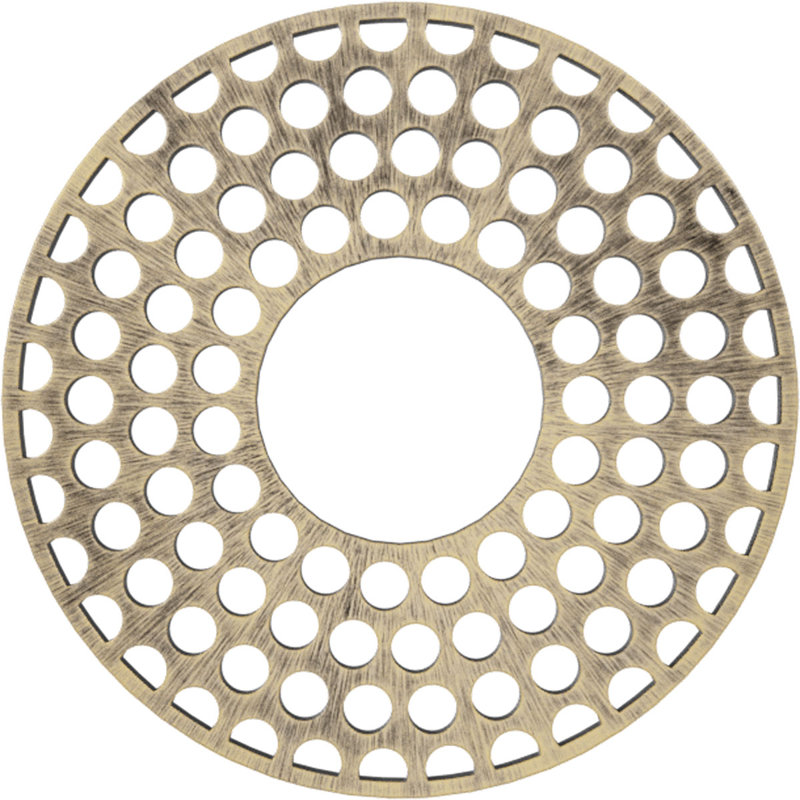 Fink Architectural Grade PVC Pierced Ceiling Medallion, 28" H x 28" W x 0.75" D, Antiqued Pale Gold