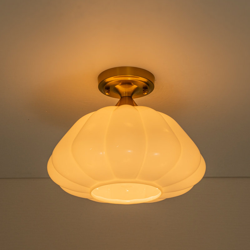 Plafonnier semi-encastré 12 po Mid-Century