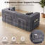 Canapé-lit futon convertible de 200 cm avec poche de rangement et porte-gobelets, canapé-lit modulable en velours côtelé, canapé-lit gigogne pour salon, aucun assemblage requis-1976803532