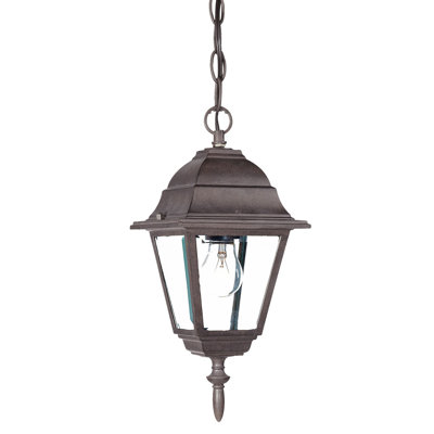 Luminaire suspendu d'extérieur en verre biseauté