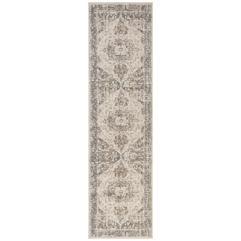 10' Medallion Power Loom Runner Rug