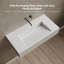 Lavabo mural rectangulaire à surface solide 31 "x 15" MonBlari blanc mat