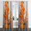 Rideaux orange occultant avec œillets - 1 panneau orange et brun-148780840-148496079