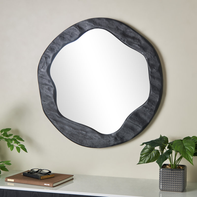 Miroir mural en bois