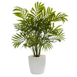 Ensemble de 2 plantes de palmier artificielles dans un pot de fleurs