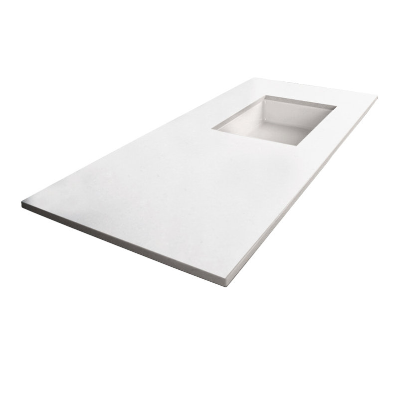 Stile 36'' W Single Stone Vanity Top, Satin White