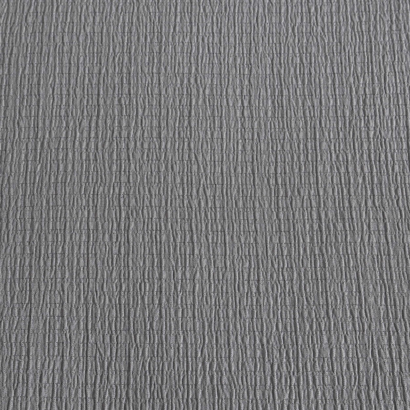 Ensemble d'édredon réversible 3 pièces Calvin Klein Seersucker, Édredon pour grand lit + 2 taies décoratives, Gris